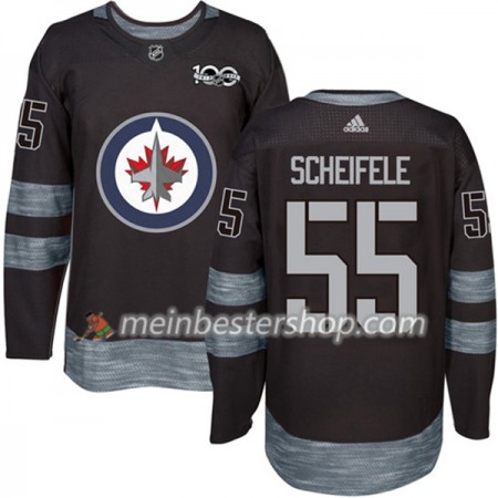 Winnipeg Jets Mark Scheifele 55 1917-2017 100th Anniversary Adidas Schwarz Trikot Authentic - Herren